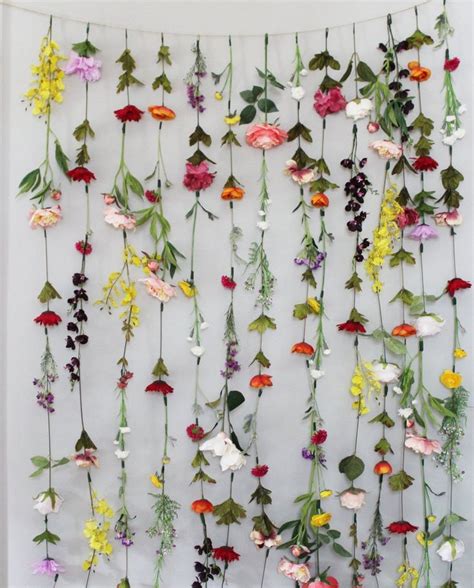 flower garland wall decor